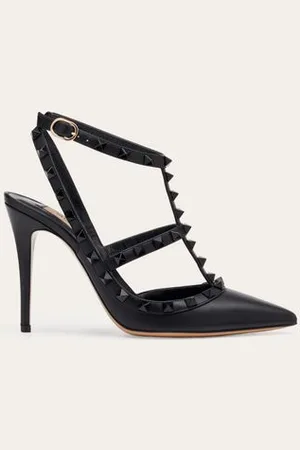 VALENTINO GARAVANI ROCKSTUD ANKLE STRAP PUMP WITH TONAL STUDS 100 MM Woman 34.5