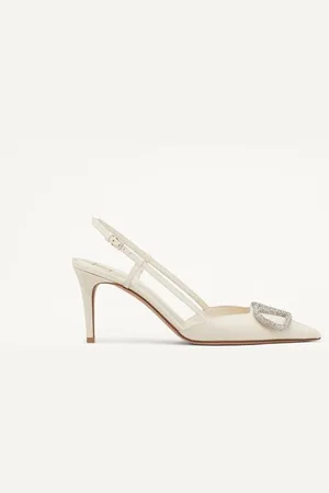 VALENTINO GARAVANI VLOGO SIGNATURE SLINGBACK PUMP IN CALFSKIN LEATHER 80MM Woman 35.5