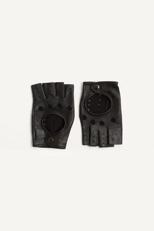 VALENTINO GARAVANI VLOGO SIGNATURE NAPPA FINGERLESS GLOVES Woman 6.5
