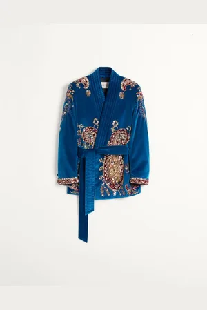 VALENTINO BELTED COTTON VELVET JACKET WITH SEQUIN EMBROIDERY Man 44
