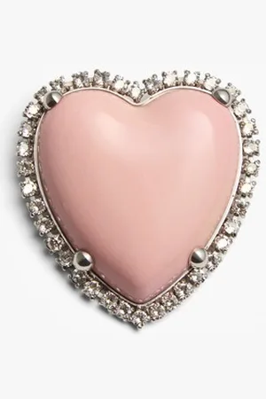 VALENTINO GARAVANI COEUR HYPERBOLE BROOCH IN METAL, RESIN AND SWAROVSKI?? CRYSTALS Woman UNI