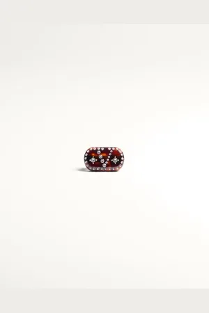 VALENTINO GARAVANI VLOGO SIGNATURE HAIR CLIP IN RESIN, METAL AND CRYSTALS Woman UNI