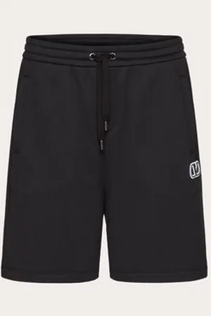 VALENTINO TECHNICAL COTTON BERMUDA SHORTS WITH VLOGO SIGNATURE PATCH Man M