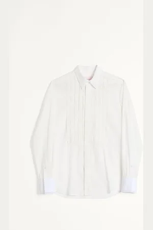 VALENTINO COTTON MUSLIN SHIRT WITH PLASTRON AND LACE DETAILS Man 37