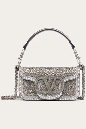 VALENTINO GARAVANI SMALL GARAVANI LOC?? SHOULDER BAG WITH RHINESTONES Woman UNI