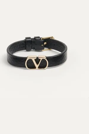 VALENTINO GARAVANI VLOGO SIGNATURE GRAINY CALFSKIN BRACELET Man UNI