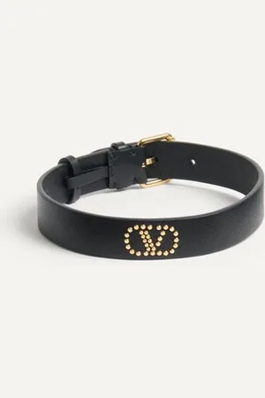 VALENTINO GARAVANI GARAVANI VLOGO SIGNATURE LEATHER AND METAL CHOKER Woman UNI
