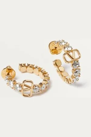 VALENTINO GARAVANI VLOGO SIGNATURE METAL AND SWAROVSKI?? CRYSTAL EARRINGS Woman UNI