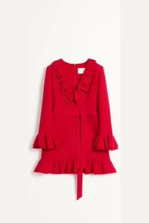 VALENTINO CREPE COUTURE SHORT DRESS Woman 36