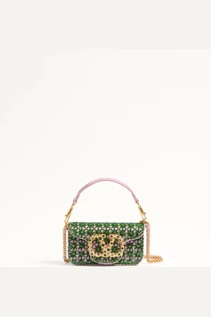 VALENTINO GARAVANI GARAVANI LOC?? SMALL EMBROIDERED SHOULDER BAG WITH JEWEL LOGO Woman UNI
