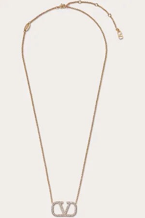 VALENTINO GARAVANI VLOGO SIGNATURE METAL AND SWAROVSKI?? CRYSTAL NECKLACE Woman UNI