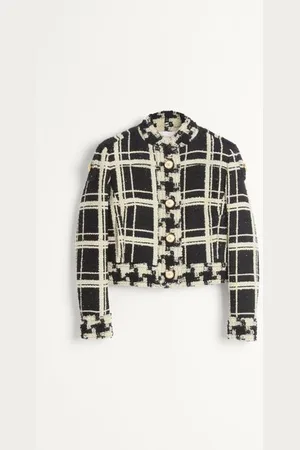 VALENTINO CABAN IN MACRO CHECK TWEED Woman 36
