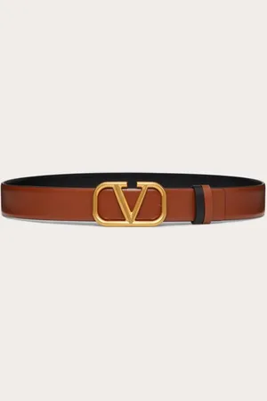 VALENTINO GARAVANI REVERSIBLE VLOGO SIGNATURE BELT IN GLOSSY CALFSKIN 30 MM Woman 065