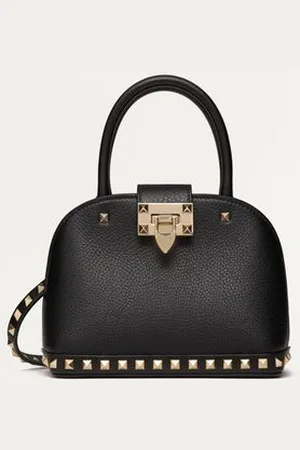 VALENTINO GARAVANI GARAVANI ROCKSTUD SMALL HANDBAG IN GRAINY CALFSKIN Woman UNI