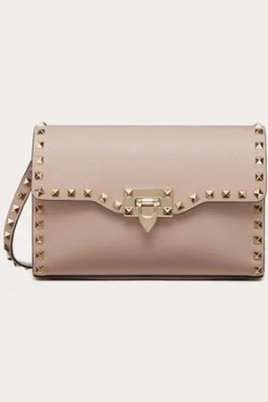 VALENTINO GARAVANI SMALL ROCKSTUD GRAINY CALFSKIN CROSSBODY BAG Woman UNI