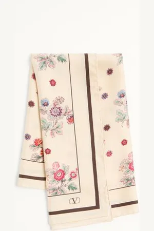 VALENTINO GARAVANI PAPIER FLORAL SILK SCARF Woman UNI