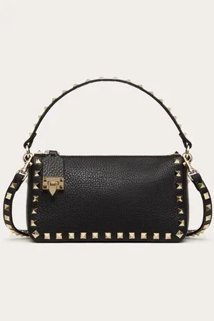 VALENTINO GARAVANI SMALL ROCKSTUD GRAINY CALFSKIN CROSSBODY BAG Woman UNI