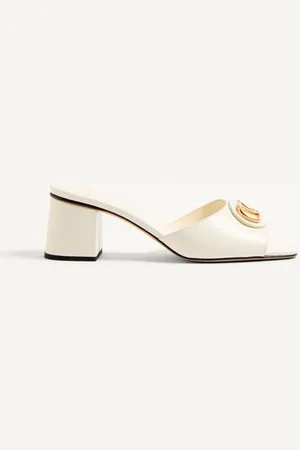 VALENTINO GARAVANI VLOGO SIGNATURE SLIDE SANDAL IN CALFSKIN 60MM Woman 35.5