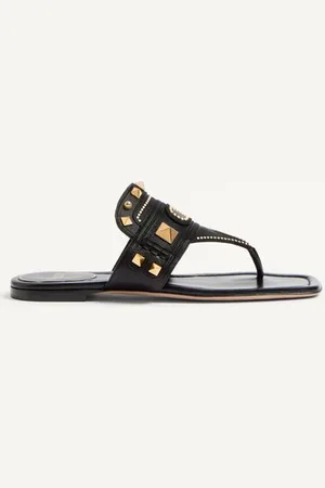 VALENTINO GARAVANI PLASTER CASTER BUFFALO THONG SANDAL Woman 35.5
