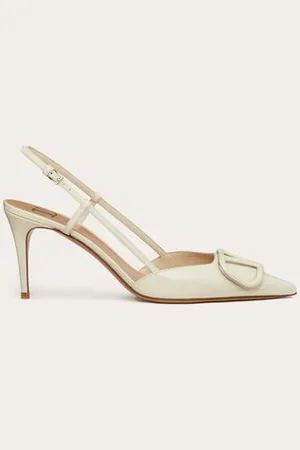 VALENTINO GARAVANI VLOGO SIGNATURE PATENT LEATHER SLINGBACK PUMP 80MM Woman 34.5
