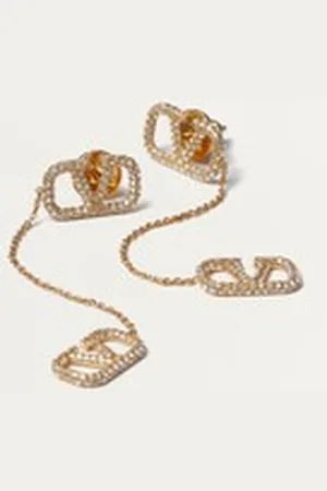 VALENTINO GARAVANI VLOGO SIGNATURE METAL AND SWAROVSKI?? CRYSTAL EARRINGS Woman UNI