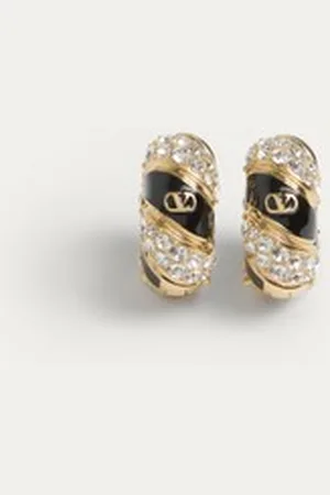 VALENTINO GARAVANI PAS PLUS METAL, ENAMEL AND SWAROVSKI?? CRYSTAL EARRINGS Woman UNI