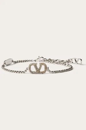 VALENTINO GARAVANI VLOGO SIGNATURE BRACELET IN METAL AND SWAROVSKI?? CRYSTALS Woman UNI