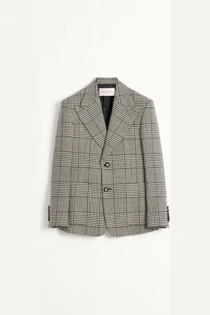 VALENTINO SINGLE-BREASTED WOOL JACKET WITH CHECK PATTERN ON HOUNDSTOOTH Man 44