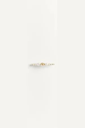 VALENTINO GARAVANI VLOGO SIGNATURE METAL AND PEARL TIE CLIP Man UNI
