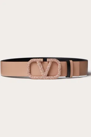 VALENTINO GARAVANI VLOGO SIGNATURE REVERSIBLE SHINY CALFSKIN BELT 40MM Woman 065