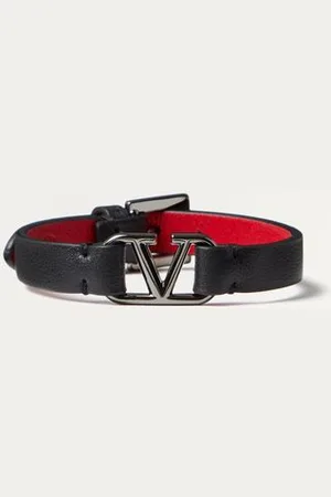 VALENTINO GARAVANI VLOGO SIGNATURE LEATHER BRACELET Man UNI