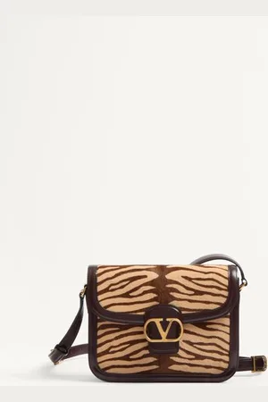VALENTINO GARAVANI GARAVANI 9TO5 SHOULDER BAG IN ANIMALIER PONY- EFFECT CALFSKIN Woman UNI