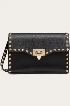VALENTINO GARAVANI SMALL ROCKSTUD GRAINY CALFSKIN CROSSBODY BAG Woman UNI