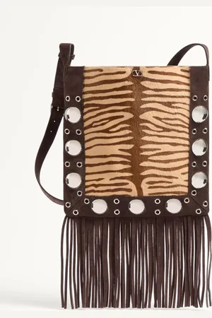 VALENTINO GARAVANI GARAVANI NELLC??TE SHOULDER BAG IN ANIMALIER PONY EFFECT CALFSKIN WITH FRINGES Man UNI
