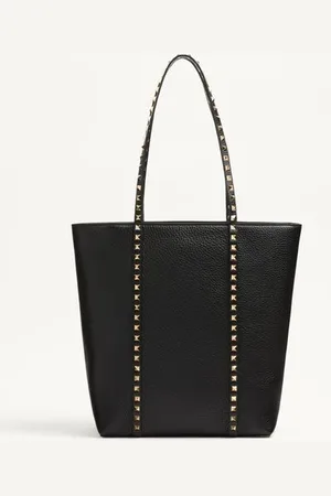VALENTINO GARAVANI GARAVANI ROCKSTUD SHOPPING BAG IN GRAINY CALFSKIN Woman UNI