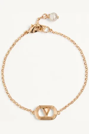 VALENTINO GARAVANI OVALETTE BRACELET IN METAL AND SWAROVSKI?? PEARL Woman M