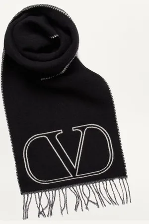 VALENTINO GARAVANI VLOGO SIGNATURE WOOL AND CASHMERE SCARF Man UNI