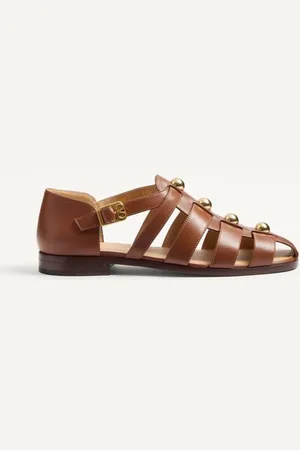 VALENTINO GARAVANI STUDSHIELD FISHERMAN CALFSKIN SANDAL Man 39
