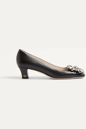 VALENTINO GARAVANI PRESHOES KIDSKIN PUMPS WITH CRYSTALS 45MM Woman 35