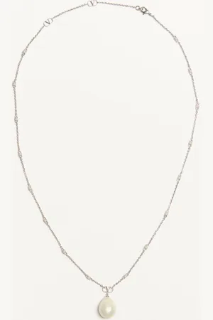 VALENTINO GARAVANI VLOGO SIGNATURE METAL BROOCH WITH SWAROVSKI?? CRYSTALS AND PEARLS Man UNI