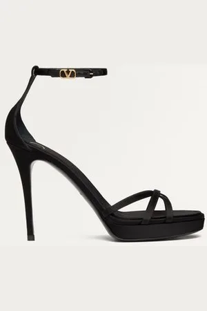 VALENTINO GARAVANI GARAVANI EVENINGLAM SATIN PLATFORM SANDAL 120MM Woman 35