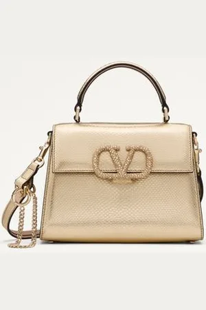 VALENTINO GARAVANI SMALL GARAVANI VSLING HANDBAG IN METALLIC KARUNG Woman UNI