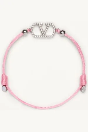 VALENTINO GARAVANI GARAVANI VLOGO SIGNATURE COTTON BRACELET Woman UNI