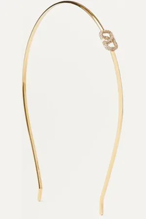 VALENTINO GARAVANI VLOGO SIGNATURE METAL AND SWAROVSKI?? CRYSTAL HEADBAND Woman UNI