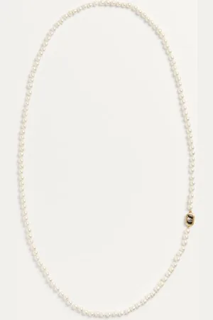 VALENTINO GARAVANI GARAVANI OVALETTE NECKLACE IN METAL, ENAMEL AND PEARLS Man UNI