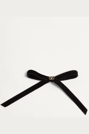 VALENTINO GARAVANI VLOGO SIGNATURE VELVET BOW HAIRCLIP Woman UNI