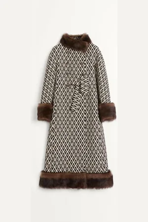 VALENTINO TOUTE LA V JACQUARD COAT Woman 36