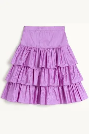 VALENTINO RUFFLED TAFFETA SKIRT Woman 36