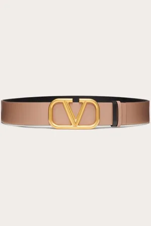 VALENTINO GARAVANI REVERSIBLE VLOGO SIGNATURE BELT IN GLOSSY CALFSKIN 40 MM Woman 065