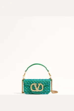 VALENTINO GARAVANI GARAVANI LOC?? SMALL EMBROIDERED SHOULDER BAG WITH JEWEL LOGO Woman UNI